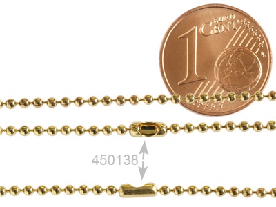 Kugelkette gold mit Münze